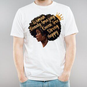 Afro Woman T-Shirt, African American Shirt, Proud Mom Designs Shirt
